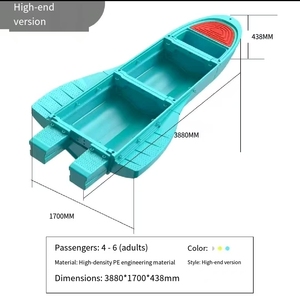 Nouveau <span class=keywords><strong>Bateau</strong></span> de Pêche Pliable en PE de Haute Qualité 2025 - <span class=keywords><strong>Bateau</strong></span> Détachable Portable et Durable pour Lac/Rivière (Compatible Moteur Hors-Bord 800kg) - Product Image 2