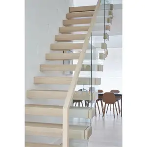 Escalier flottant GRT Design Escalier en verre Poutre cachée Maison Escalier Design