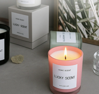Bougie parfumée en cire de soja personnalisée avec logo d'usine, brûlage propre et durable, aromathérapie, artisanat, décoration de la maison, cadeau de mariage