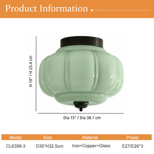 Lampada da Soffitto Moderna in Vetro Verde Blu Bianco <span class=keywords><strong>a</strong></span> Led per Cucina, <span class=keywords><strong>Soggiorno</strong></span>, Hotel, Scale, <span class=keywords><strong>Sospensione</strong></span> Nordica da Matrimonio - Product Image 3
