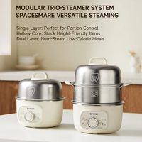 Vapeur rapide automatique d'oeufs avec la vapeur de support d'acier inoxydable pour la cuisson d'appareils ménagers.