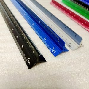 6000 Series T5 Temper Liga De Alumínio <span class=keywords><strong>Triangular</strong></span> Prisma Régua Várias Cores Multi-Escala para Arquitetura Máquinas Arte