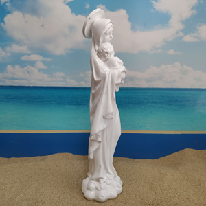 2025 Harz religiöse katholische Jungfrau Maria mit Jesuskind Statue für Haupt dekorationen - Product Image 2