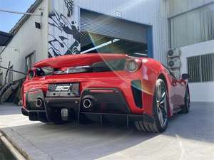 Juego de carrocería de fibra de carbono seco, cubierta de parachoques, alerón, difusor de maletero para errerrari 488GB B - Product Image 6