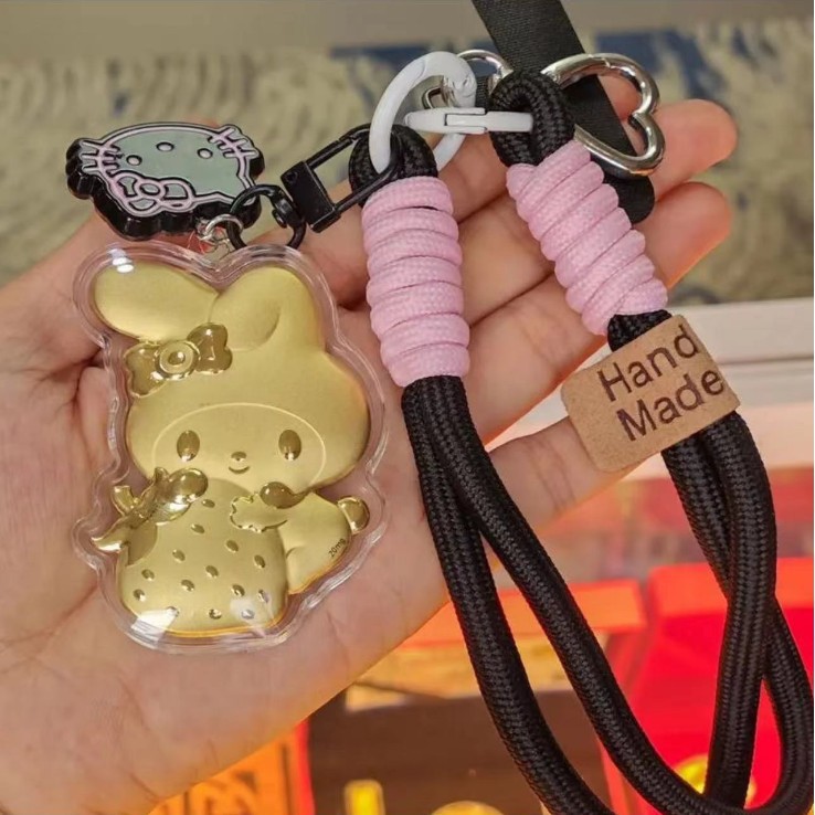 Strawberry My Melody Black Lanyard