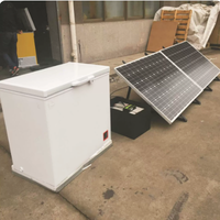 Congélateur à crème glacée solaire à économie d'énergie Ventes directes d'usine Congélateur coffre profond à ouverture supérieure pour l'extérieur