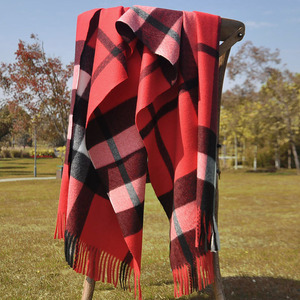 Sciarpa scozzese da 190*70cm per donna sciarpa calda classica autunnale e invernale britannica