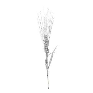 BRANCHES ORNÉES DE GRAINS ET DE BAIES EN PAILLETTES ARGENTÉES - Product Image 1