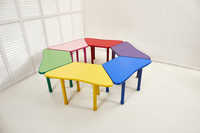 Meubles de maternelle : Table trapézoïdale, Table Tite, Tables rondes réglables ignifuges pour enfants, Chaises pour l'éducation préscolaire, Graffiti