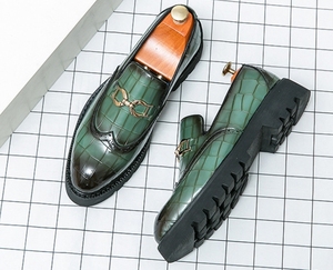 Chaussures décontractées et habillées pour hommes, style britannique, à bout pointu, semelle épaisse, antidérapantes, anti-odeur, respirantes, séchage rapide - Product Image 2