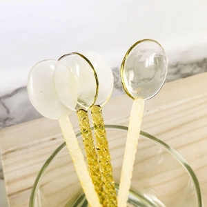 Cuchara resistente a altas temperaturas de color vidrio de diseño clásico para fiestas de postres de leche-Directo de fábrica - Product Image 5