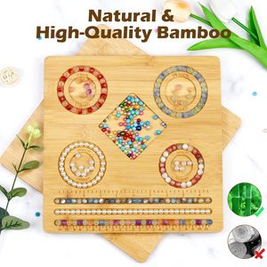 Tabla de cuentas de bambú con regla de medición para hacer pulseras, suministros de artesanía de joyería, herramienta guía de tamaño de 7 y 8 pulgadas - Product Image 2