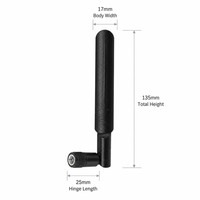 Antenne industrielle sans fil pliable en caoutchouc, connecteur mâle J argenté, gain élevé 4dBi, bande complète 4G LTE 3G 2G, verticale