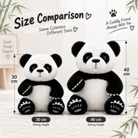 Peluche personnalisée réaliste Panda avec griffes et patins, idéale pour les cadeaux d'anniversaire et les détaillants de boutiques