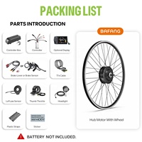 Kit de conversion de vélo électrique avec moteur de moyeu avant BAFANG G020 26" 700C 500W 48V et écran EKD01, stock local UE