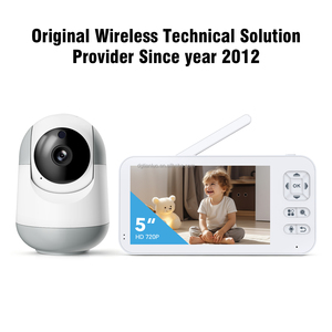 <span class=keywords><strong>Babyphone</strong></span> vidéo Wi-Fi 2,4G avec écran 5 pouces, 720P HD, audio bidirectionnel, vision nocturne, caméra inclinable et orientable, batterie rechargeable, surveillance - Product Image 1