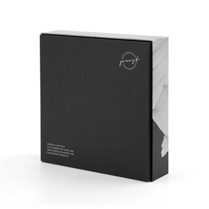 Boîte rigide personnalisée avec couvercle et base dégradés noir et gris, boîte cadeau de luxe pour vin avec texte allemand imprimé, pour ensemble de spiritueux - Product Image 3