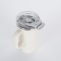 Mug de voyage isotherme classique en acier inoxydable 14 oz, anti-fuite, avec poignée et couvercle, logo personnalisé, pour voiture et bureau