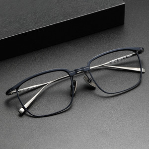 Gafas de lujo para hombre, montura de gafas ópticas de marca dorada, a la moda, de titanio, airon - Product Image 1