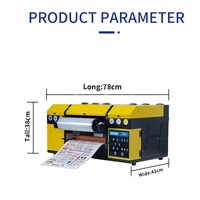Nueva Impresora UV DTF A3 de 30 cm, Impresora de Rollo a Rollo con Cabezal de Impresión Epson XP600, Laminadora Todo en Uno Totalmente Automática, Transferencia de Adhesivos