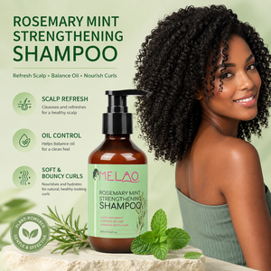Shampooing ODM à la menthe poivrée et au romarin bloquant le DHT, bloqueur de DHT avancé, shampooing à la biotine et au palmier nain pour la croissance des cheveux et contre la chute des cheveux - Product Image 1