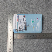 Pochette de carte d'identité en plastique PVC de haute qualité porte-carte de crédit bancaire en vinyle souple avec impression