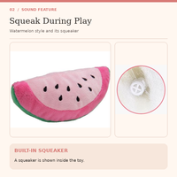 Jouets en peluche pour chiens, design classique de fruits (kiwi, avocat, donut), écologiques et réalistes, vente en gros du fabricant