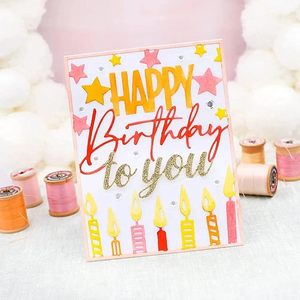 <span class=keywords><strong>Joyeux</strong></span> <span class=keywords><strong>anniversaire</strong></span> cadre métal acier au carbone carte métal matrices de découpe pochoirs découpés pour décoratif gaufrage papier meurt - Product Image 3