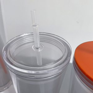 Vasos Reutilizables Pre-Perforados 24Oz Halloween Verde Resplandor EN LA Oscuridad Globo de Nieve Vaso Acrílico de Plástico de Doble Pared Vasos de Plástico - Product Image 6