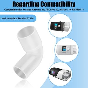 Connecteur universel pour tuyau CPAP, adaptateur coudé pour tube CPAP, compatible Res Med, Res Pironics, Res Vent, etc., accessoires CPAP - Product Image 2