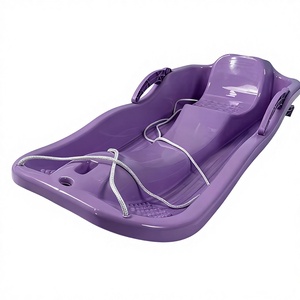 Toboggan en plastique HDPE durable de grande taille pour enfants et adultes, <span class=keywords><strong>luge</strong></span> de neige pliable avec corde et frein - Product Image 5