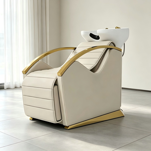 Sillón de Masaje Eléctrico de Lujo para Salón de Belleza, Color Marrón, con Cuero PU, Resistente, para Lavado de Cabello, para Spa/Salón - Product Image 3