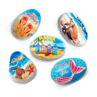 D & Q Souvenir Cadeaux Logo personnalisé impression résine orange tortue de plage thème plage tropicale souvenirs aimant pour réfrigérateur
