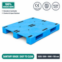 Palette en plastique avec tubes en acier, taille standard Euro, capacité de charge 1T, pour chariot élévateur de grande capacité, fabriquée en Chine.