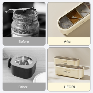 UFORU Organizzatore di Spezie, Contenitore in Plastica per Spezie, <span class=keywords><strong>Set</strong></span> di Contenitori per Organizzazione e Conservazione delle Spezie in Cucina - Product Image 4