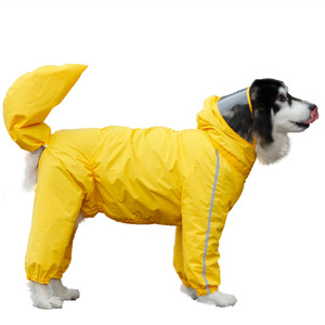 Impermeable para perros con cobertura para las cuatro patas, azul y amarillo, tallas mediana y grande - Product Image 2