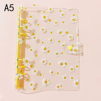 Gran oferta A5 A6 Carpeta de presupuesto cuaderno transparente recargable 6 anillos PVC claro presupuesto planificador carpetas cubierta