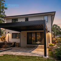 Pergola motorisée en aluminium sur mesure Sweet Home avec toit à lames orientables étanche pour jardin extérieur, pavillon, gazebo