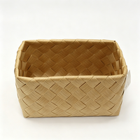 Panier de rangement en rotin tressé PP, écologique, durable, fait main, imperméable, résistant à la moisissure, facile à nettoyer, design moderne, cuisine, salle de bain