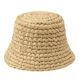 <b>Hats</b> Made with Raffia Weaving Craftsmanship Such As <b>Straw</b> <b>Hats</b> and Bucket <b>Hats</b> Are Suitable for Girls with Short Hair - Product Image 4
