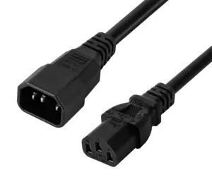 Precio al por mayor IEC 10A/250V PDU C13 a C14 60320 conector Cable de extensión de PC