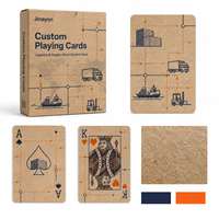 Jeu de cartes à jouer en papier avec logo personnalisé, imprimé mat, boîte de rangement, jeu de cartes promotionnel avec 54 cartes pour les événements de marque