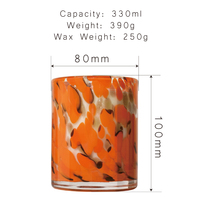 Noël or imprimé léopard fait à la main verre bougie pot bougies parfumées mariage aromathérapie luxe en vrac en gros