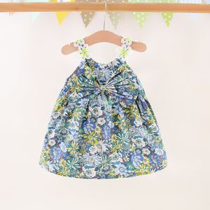 Nouvelle Collection : Robe d'été pour Bébé Fille, Motif Floral, Bretelles à Nœuds, Décoration Élégante - Product Image 3