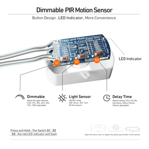 BS010 소형 PIR 모션 센서 스위치 <span class=keywords><strong>DC</strong></span> 12V 적외선 인체 감지 램프 스위치 - Product Image 2