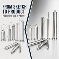 Pasador Expulsor Nitrurado SKD61 de Alta Dureza, Pasadores Expulsores Extendidos de Tamaño Personalizado para Moldeo por Inyección, Fabricante Directo de Fábrica