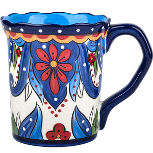 Mug en céramique de porcelaine peint à la main, style bohème créatif, tasse à café, tasse à eau - Product Image 5