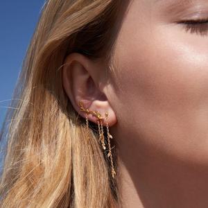 New High Quality <b>Fine</b> Fashion Fashion Ladies Jewelry New Product Handmade 925 Sterling Silver CZ Bush Ivy <b>Stud</b> <b>Earrings</b> - Product Image 2