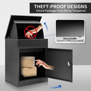 Bên Ngoài Kim Loại Bưu Kiện Thả Hộp Thư Thư Thép Tủ Lưu Trữ Tùy Chỉnh Gói Giao Hàng Hộp Thư - Product Image 4