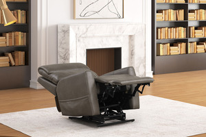 Sillón Individual Ajustable de Cuero con Reclinación Ergonómica y Suave para Sala de Estar - Diseño Moderno - Product Image 5